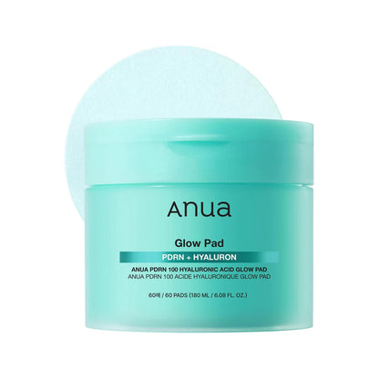 [Anua] PDRN 100 Hyaluronic Acid Glow Pad 60 EA - Lahab Beauty | لهب بيوتي
