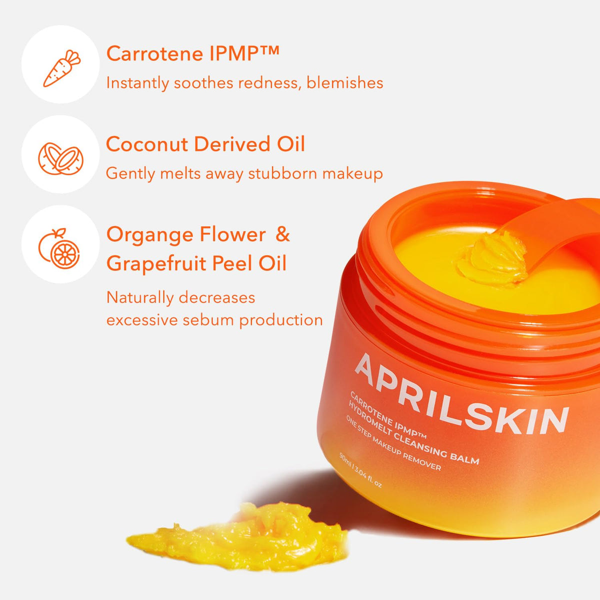 APRILSKIN Carrotene IPMP Hydromelt Cleansing Balm – 3.04 fl oz / 90ml 🍊✨ - Lahab Beauty | لهب بيوتي