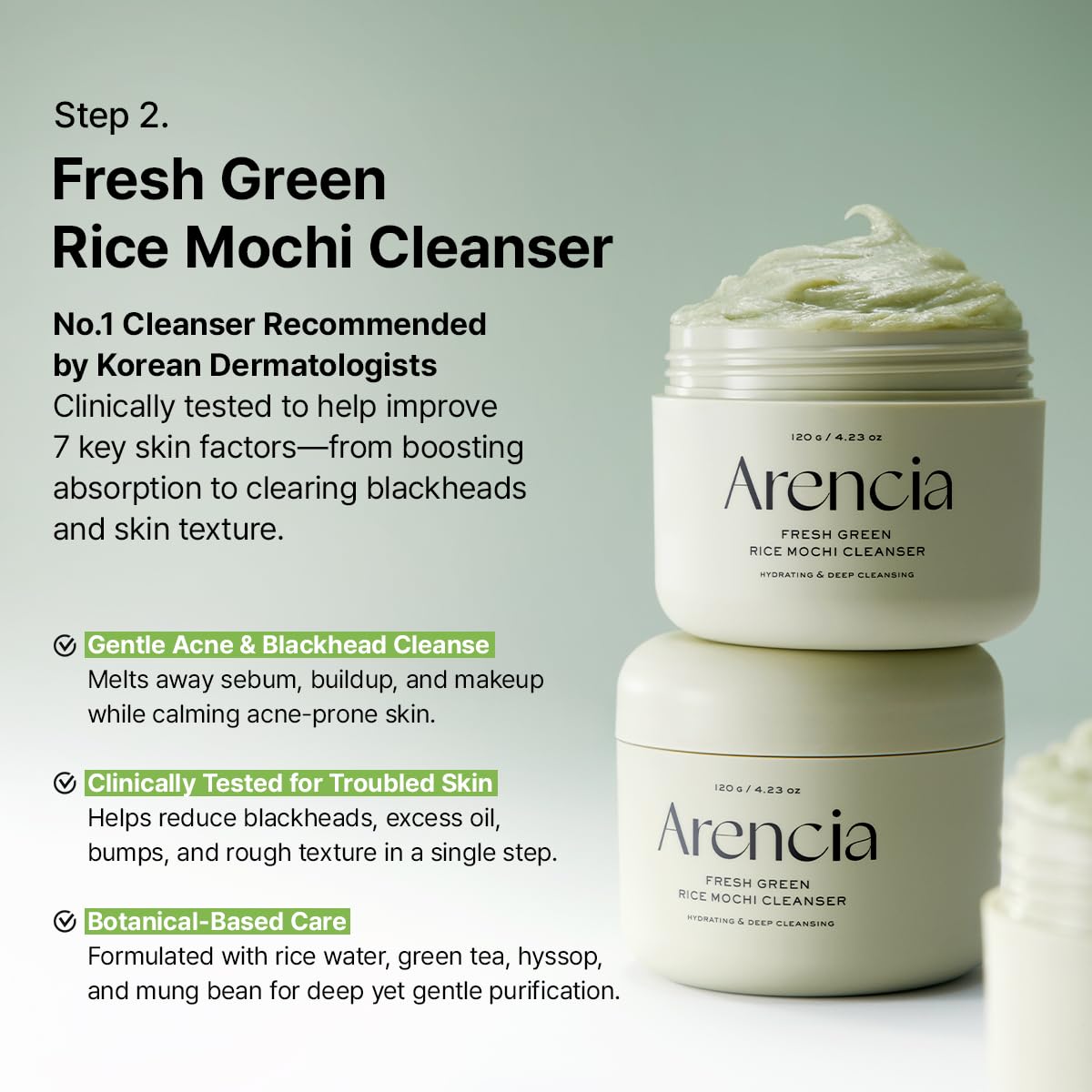 ARENCIA Rice Mochi Double Cleansing Duo – Clear Skin Routine for Acne-Prone Skin 🌿✨ - Lahab Beauty | لهب بيوتي