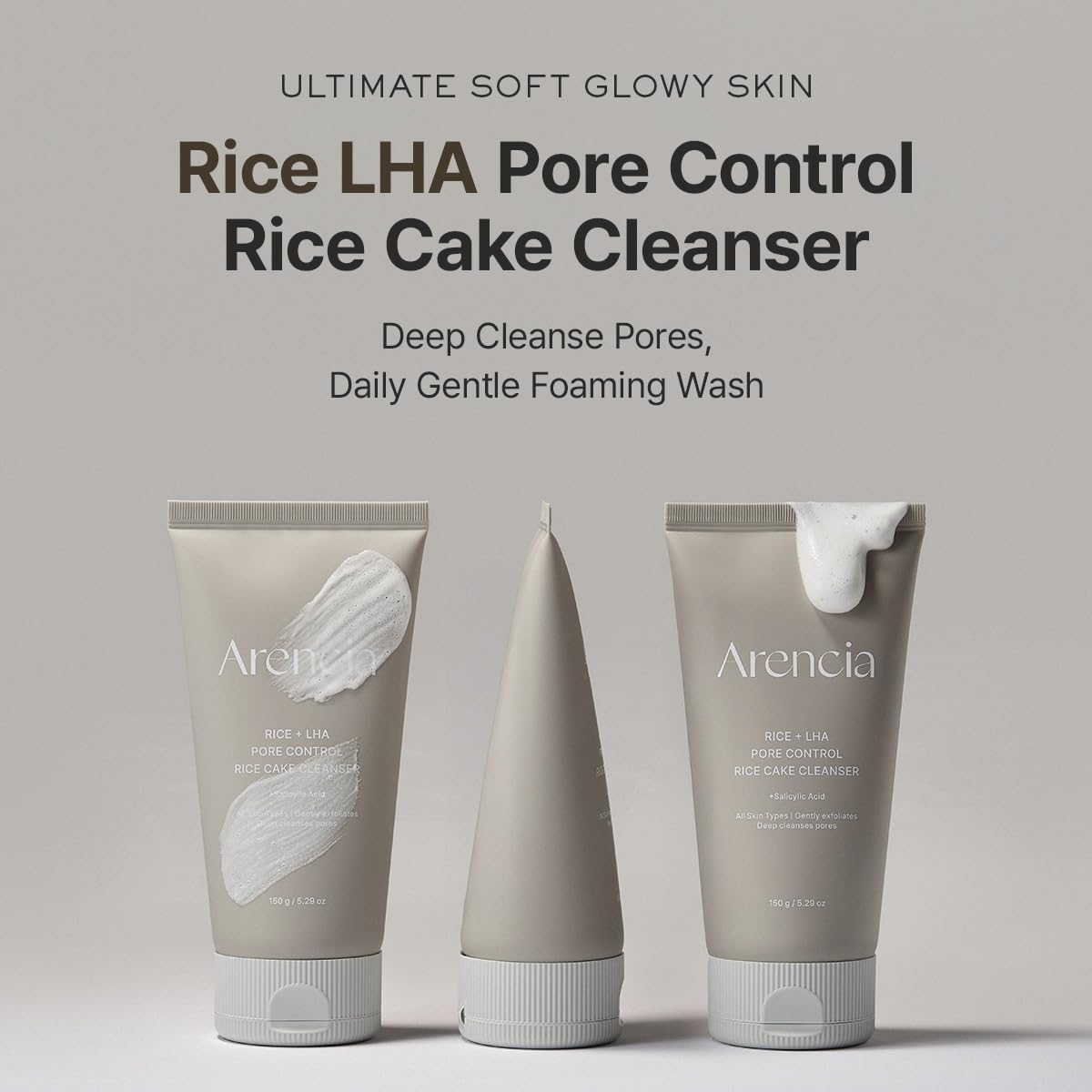 ARENCIA Rice Cake Cleanser Duo – Green Tea LHA + Rice LHA Cleansers 🌿✨ - Lahab Beauty | لهب بيوتي