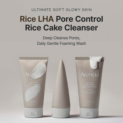 ARENCIA Rice Cake Cleanser Duo – Green Tea LHA + Rice LHA Cleansers 🌿✨ - Lahab Beauty | لهب بيوتي