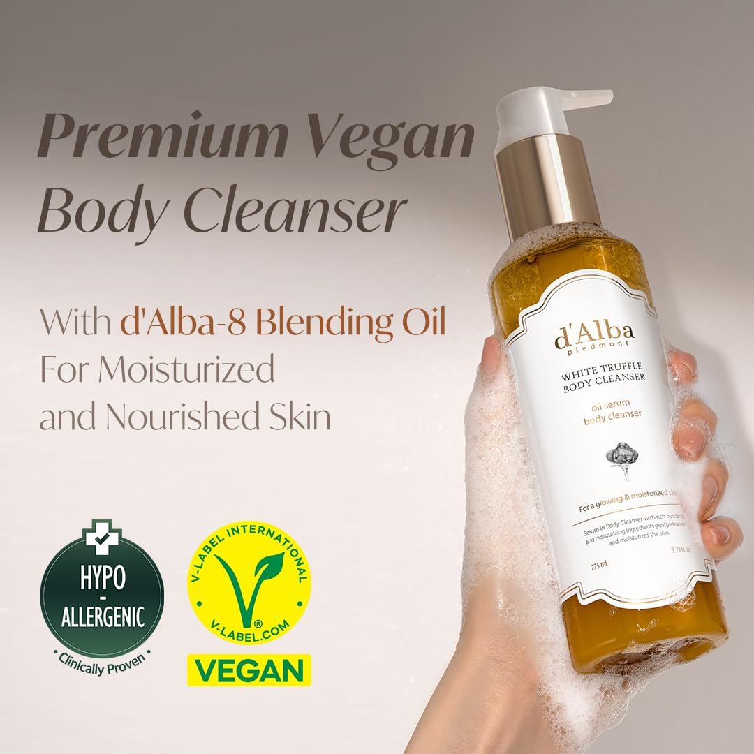 d’Alba Piedmont White Truffle Oil Serum Body Cleanser (275ml) - Lahab Beauty | لهب بيوتي