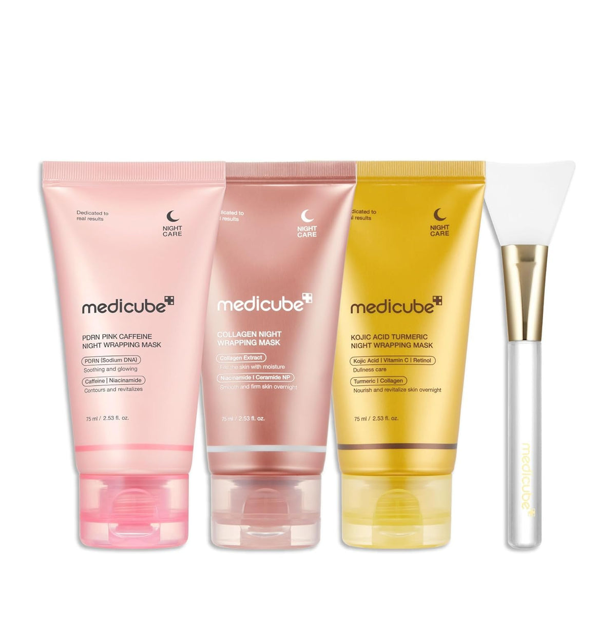Medicube Korean Overnight Glow Mask Trio 🌙✨💗💛 - Lahab Beauty | لهب بيوتي