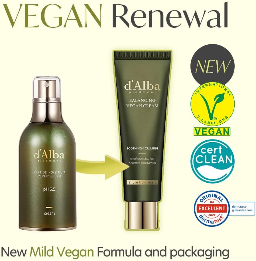 d'Alba Piedmont Italian White Truffle Mild Skin Balancing Vegan Cream - Lahab Beauty | لهب بيوتي