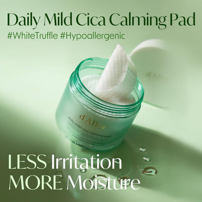 d’Alba Piedmont Daily Mild Cica Calming Pad (50 Pads / 165ml) - Lahab Beauty | لهب بيوتي