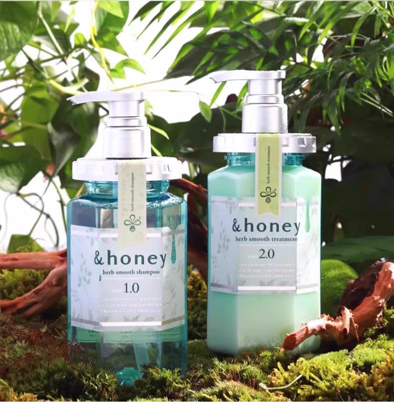 &honey Herb Smooth Shampoo & Treatment Set (440ml + 440ml) - Lahab Beauty | لهب بيوتي