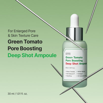 SUNGBOON EDITOR Green Tomato Pore Boosting Deep Shot Ampoule 30ml - Lahab Beauty | لهب بيوتي