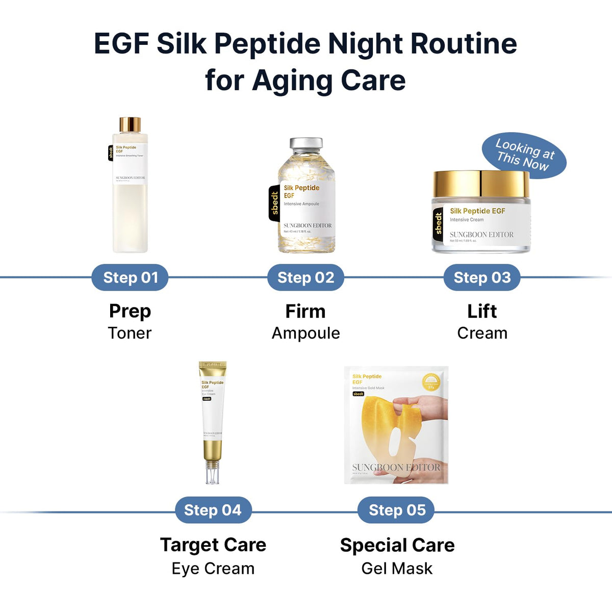 SUNGBOON EDITOR Silk Peptide EGF Intensive Cream - 50ml - Lahab Beauty | لهب بيوتي