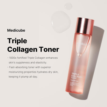 [Medicube] TRIPLE COLLAGEN TONER 4.0 140ml - Lahab Beauty | لهب بيوتي