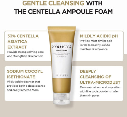 [SKIN1004] Madagascar Centella Ampoule Foam – Gentle Deep Cleansing Foam | 125ml - Lahab Beauty | لهب بيوتي