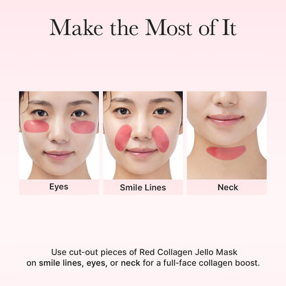 ARENCIA Red Collagen Jello Mask – Plump & Hydrating Overnight Hydrogel Mask (4ea) ❤️✨ - Lahab Beauty | لهب بيوتي