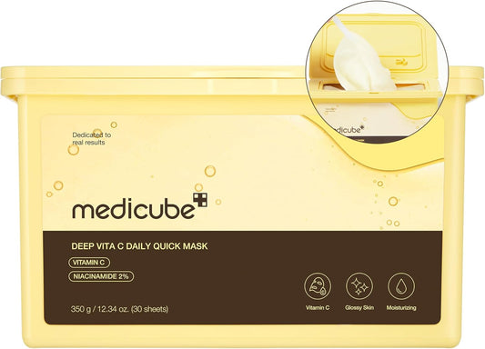[Medicube] Deep Vita C Daily Quick 30 Sheet Masks | 30 Sheets - Lahab Beauty | لهب بيوتي