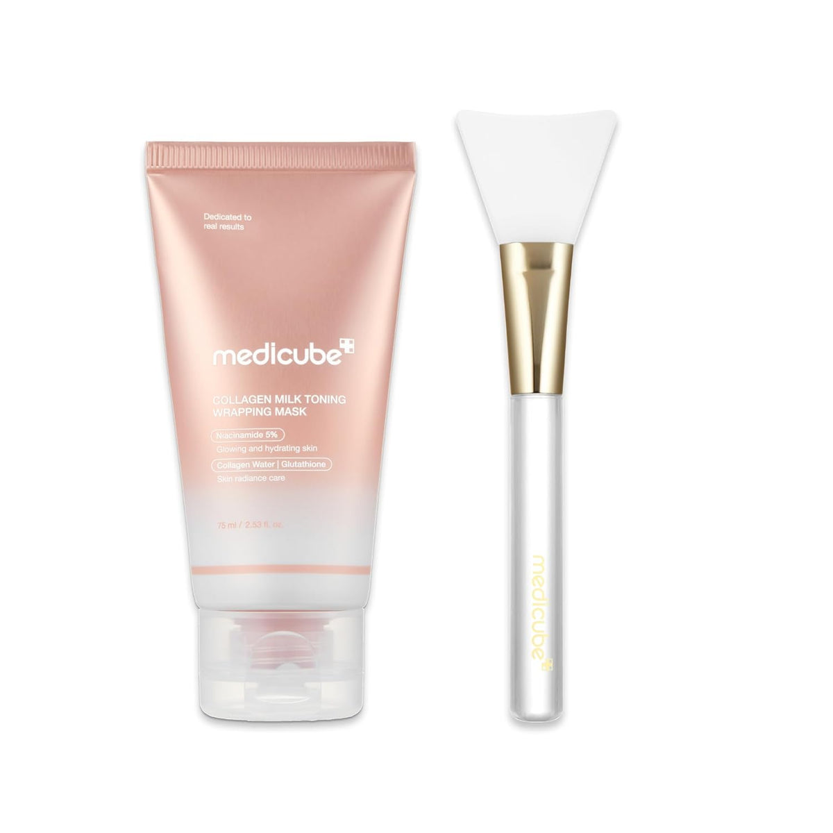 MEDICUBE Collagen Milky Glazed Wrapping Mask & Jelly Brush Duo - Lahab Beauty | لهب بيوتي