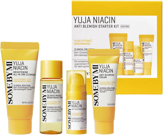 Some By Mi Yuja Niacin Anti-Blemish Starter Kit | Set of 4 Travel Kit | - Lahab Beauty | لهب بيوتي