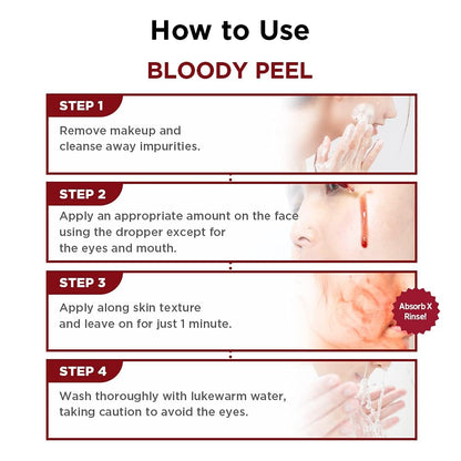 SKIN1004 Bloody Peel AHA 17% Peeling Solution (30ml / 1.01 fl oz) 🩸✨ - Lahab Beauty | لهب بيوتي