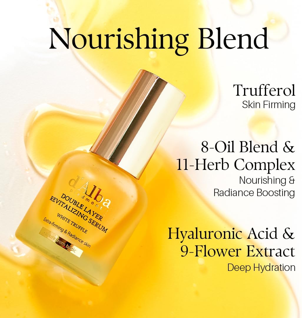 d’Alba White Truffle Revitalizing Vegan Double Serum (30ml) - Lahab Beauty | لهب بيوتي