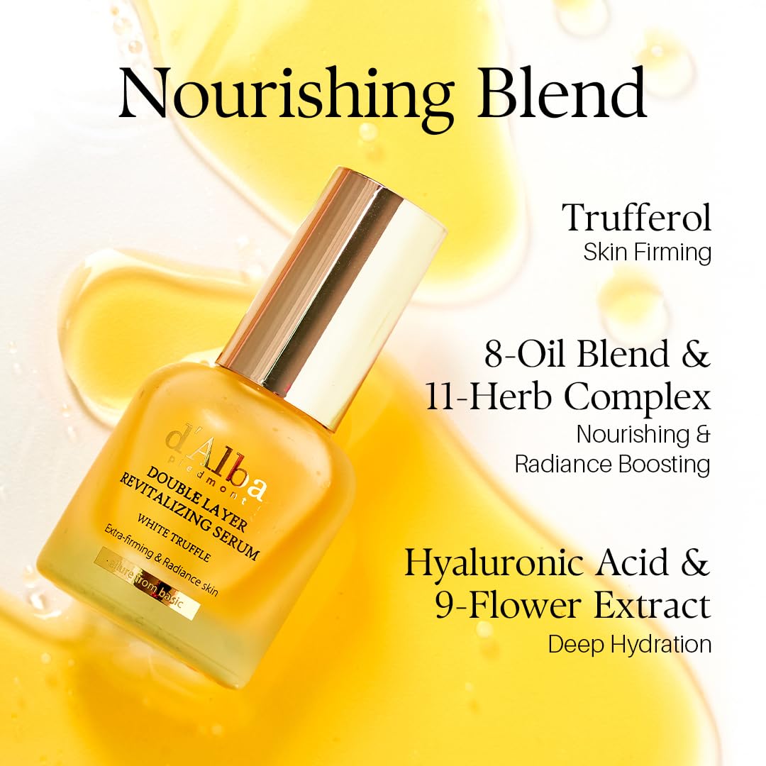 d'alba Piedmont Italian White Truffle Double Layer Revitalizing Serum - Lahab Beauty | لهب بيوتي