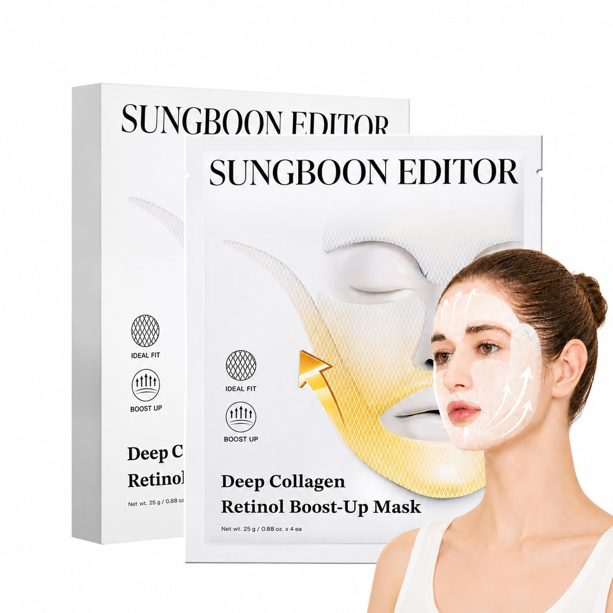 SUNGBOON EDITOR Deep Collagen Retinol Boost Up Mask Set 4Sheets - Lahab Beauty | لهب بيوتي
