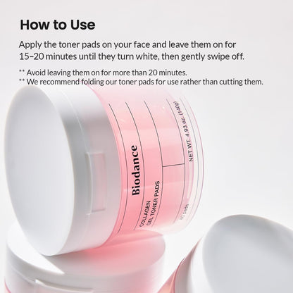[Biodance] Collagen Gel Toner Pads (60 pads) - Lahab Beauty | لهب بيوتي