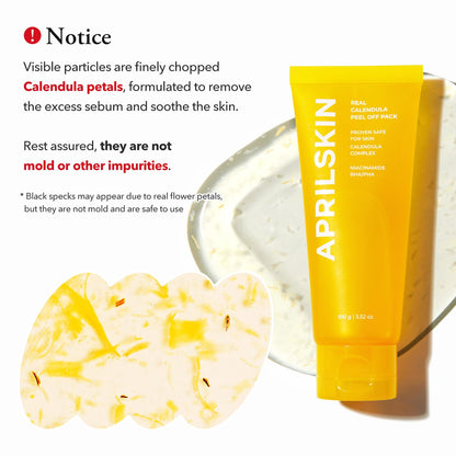 APRILSKIN Calendula Flower-Infused Facial Peel Off Mask – 3.52 fl oz / 100ml 🌼✨ - Lahab Beauty | لهب بيوتي