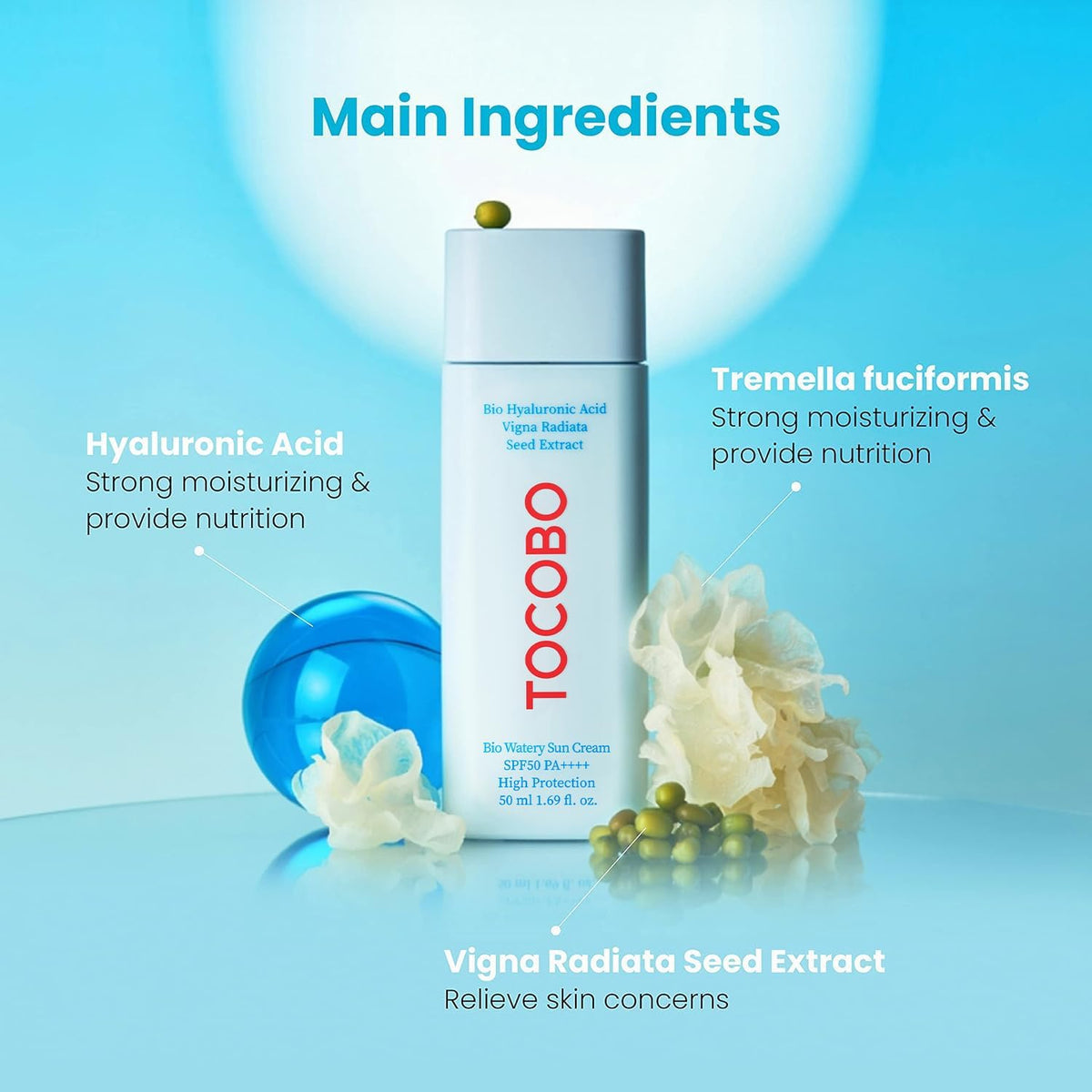 Tocobo Bio Watery Sun Cream SPF50+ PA++++ - 50ml - Lahab Beauty | لهب بيوتي
