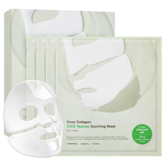 SUNGBOON EDITOR Deep Collagen Cica Teatree Soothing Mask (37g x 4 Sheets) - Lahab Beauty | لهب بيوتي