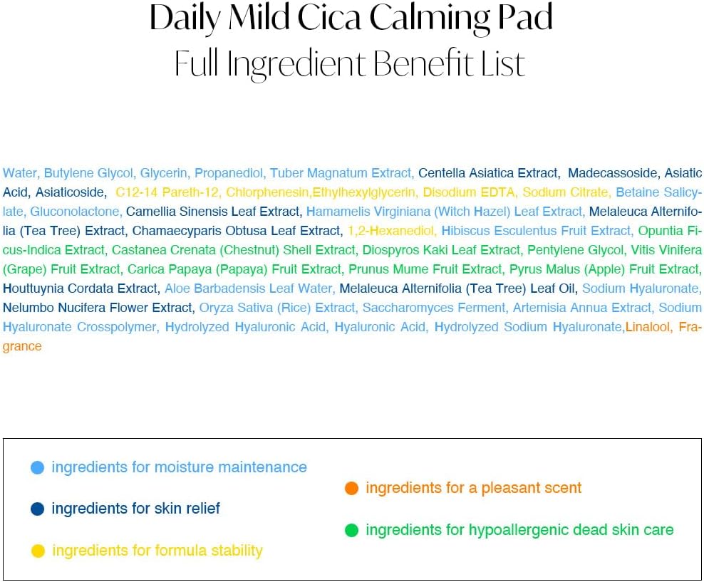 d’Alba Piedmont Daily Mild Cica Calming Pad (50 Pads / 165ml) - Lahab Beauty | لهب بيوتي