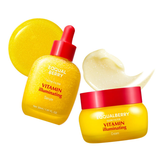 EQQUALBERRY Vitamin Illuminating Serum & Cream Set ✨🍊 - Lahab Beauty | لهب بيوتي
