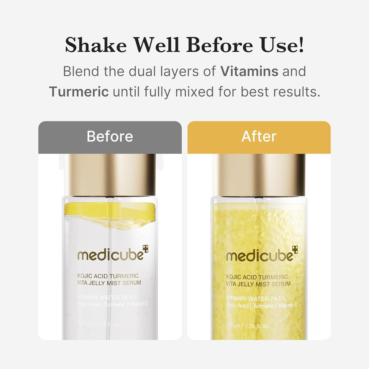 Medicube Turmeric Vitamin Gold Jelly Mist Serum - 100ml - Lahab Beauty | لهب بيوتي