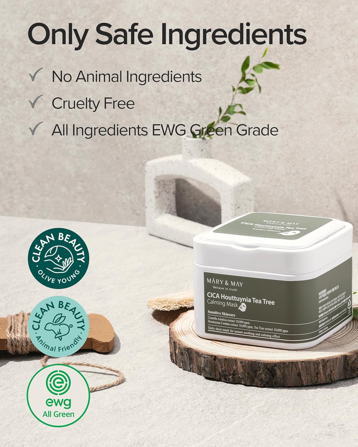 Mary&May CICA Houttuynia Tea Tree Calming Mask - Lahab Beauty | لهب بيوتي