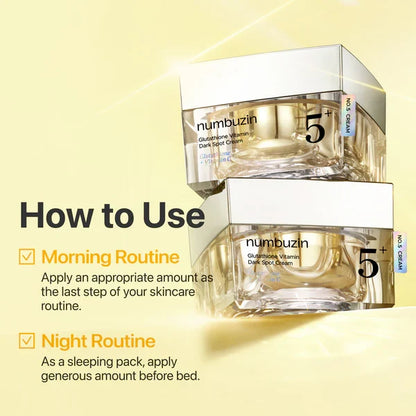 numbuzin No.5+ Glutathione Vitamin Dark Spot Cream - Lahab Beauty | لهب بيوتي