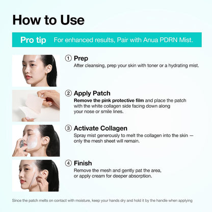 Anua PDRN Collagen Melting Patch For Glass Skin (4 Patches) - Lahab Beauty | لهب بيوتي