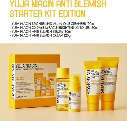 Some By Mi Yuja Niacin Anti-Blemish Starter Kit | Set of 4 Travel Kit | - Lahab Beauty | لهب بيوتي