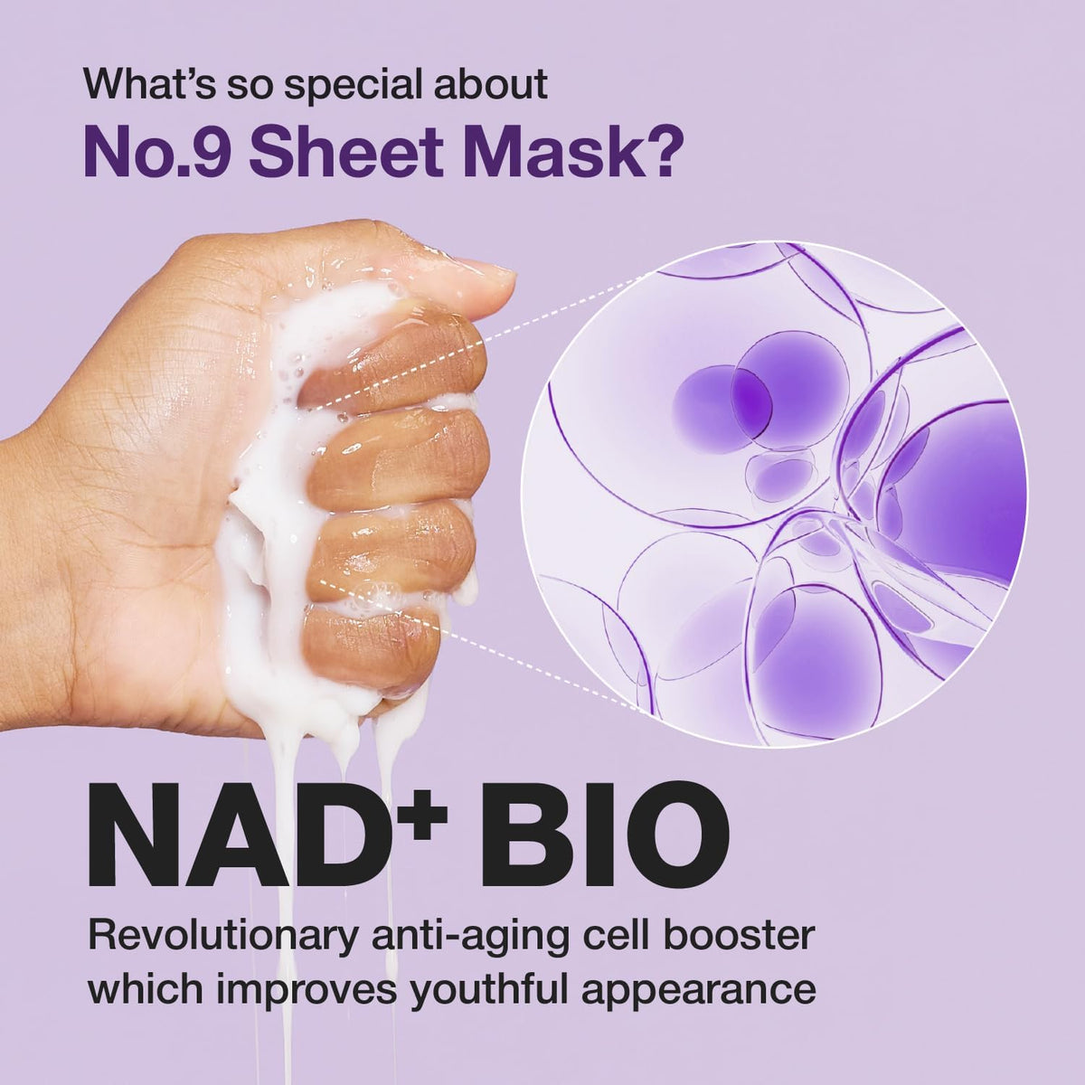 numbuzin No.9 Sheet Mask | NAD+ BIO Lifting-sil Full Face Mask - 4EA - Lahab Beauty | لهب بيوتي