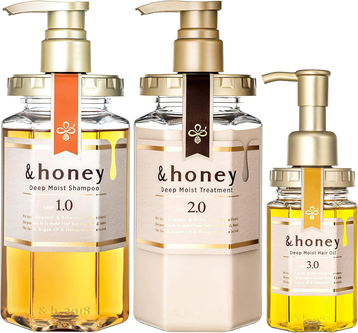 &honey Deep Moisture 3-Piece Set (Shampoo/Treatment/Hair Oil) - Lahab Beauty | لهب بيوتي