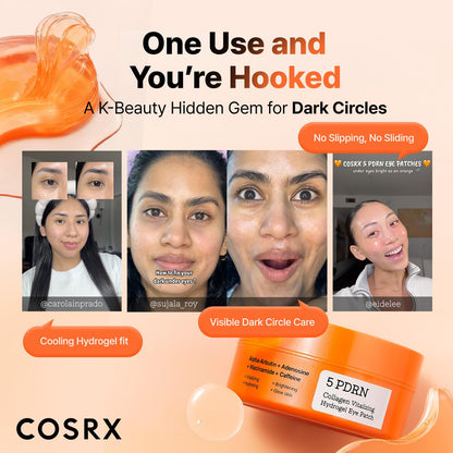 COSRX Collagen Gel Eye Patches 60pcs – PDRN / Peptide / Snail Mucin - Lahab Beauty | لهب بيوتي