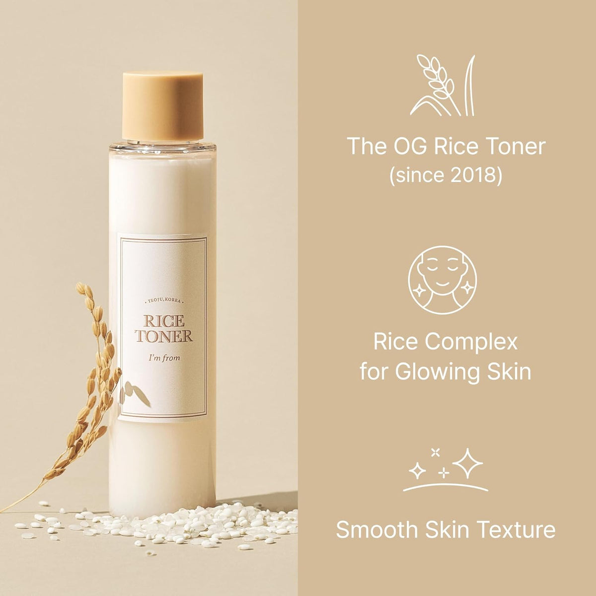 I'm from Rice Toner – Brighten, Hydrate &; Nourish 🍚✨ | 150ml - Lahab Beauty | لهب بيوتي