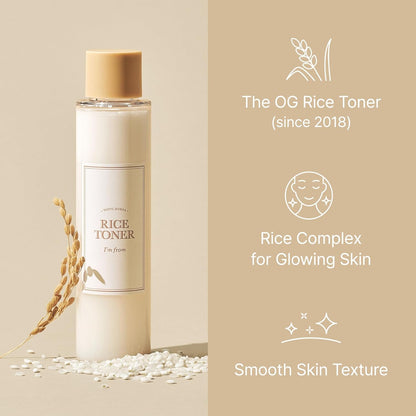 I'm from Rice Toner – Brighten, Hydrate &; Nourish 🍚✨ | 150ml - Lahab Beauty | لهب بيوتي