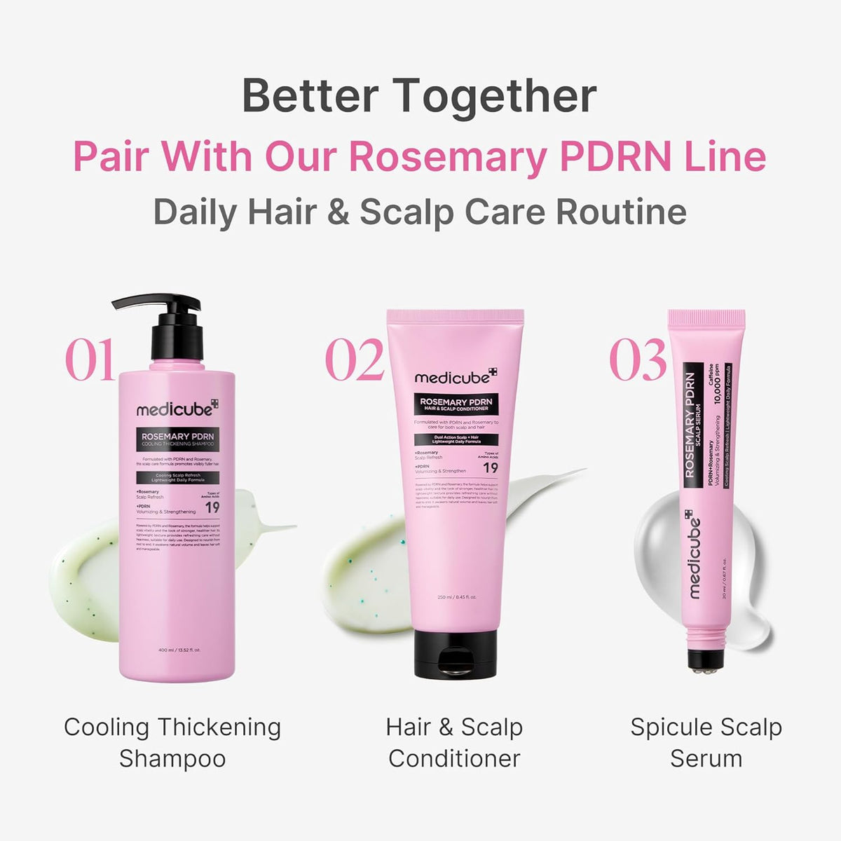Medicube Rosemary PDRN Clarifying Shampoo (400ml / 13.52 fl. oz) 🌿🧼 - Lahab Beauty | لهب بيوتي