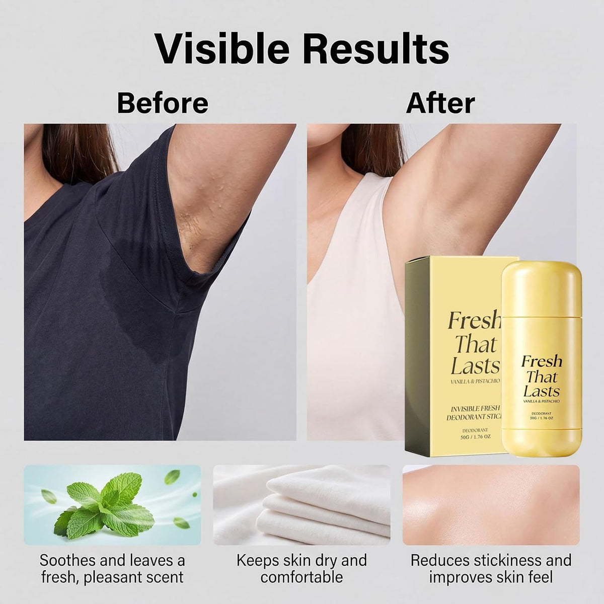 Medicube Fresh That Lasts Deodorant (Vanilla & Pistachio) 83g - Lahab Beauty | لهب بيوتي