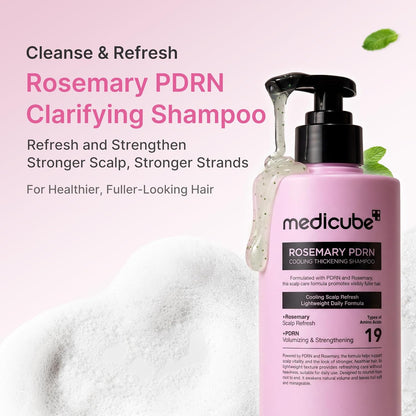 Medicube Rosemary PDRN Clarifying Shampoo (400ml / 13.52 fl. oz) 🌿🧼 - Lahab Beauty | لهب بيوتي