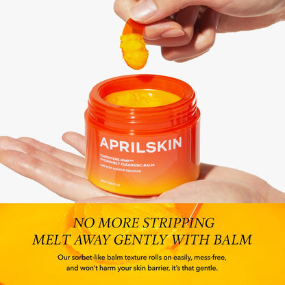 APRILSKIN Carrotene IPMP Hydromelt Cleansing Balm – 3.04 fl oz / 90ml 🍊✨ - Lahab Beauty | لهب بيوتي