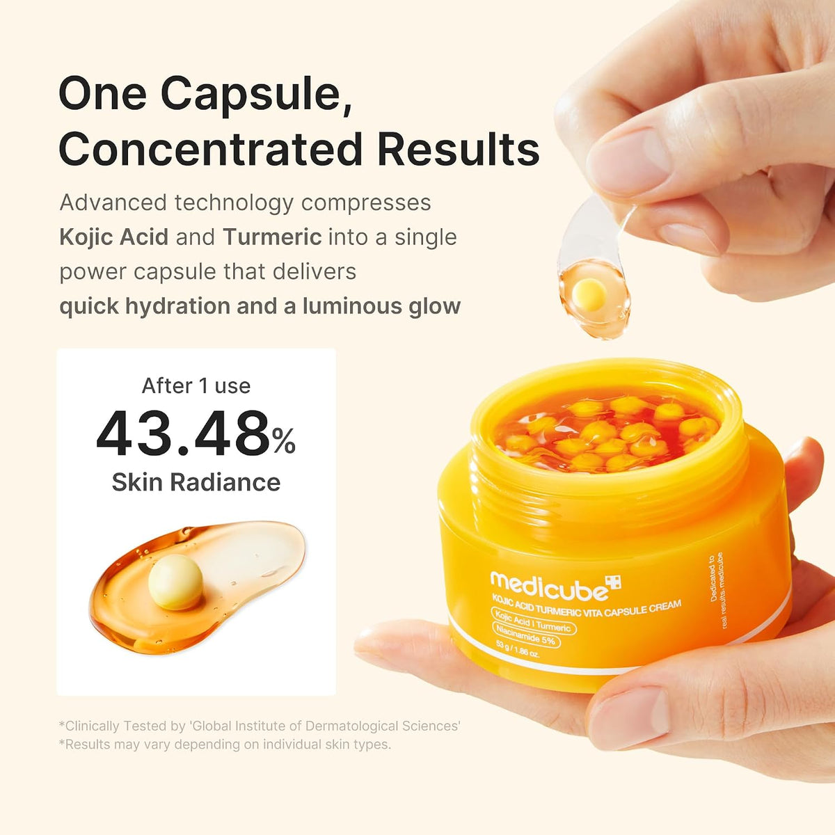 Medicube Kojic Acid Turmeric Vita Capsule Cream 53g - Lahab Beauty | لهب بيوتي