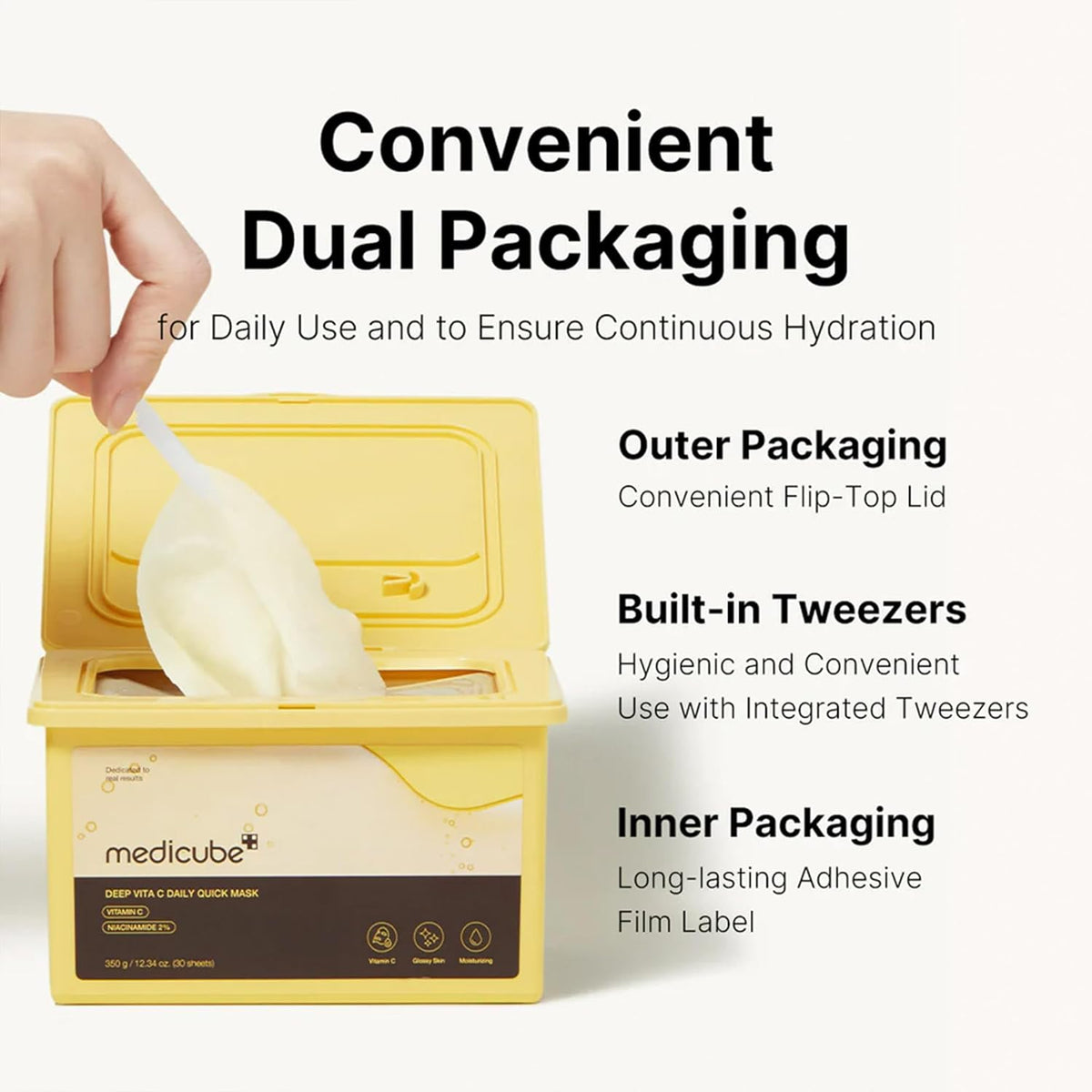 [Medicube] Deep Vita C Daily Quick 30 Sheet Masks | 30 Sheets - Lahab Beauty | لهب بيوتي