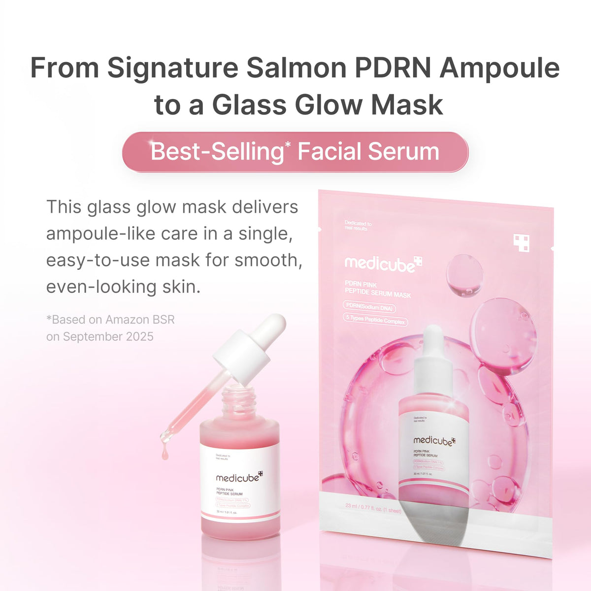 Medicube PDRN Pink Peptide Ampoule Mask 6EA - Lahab Beauty | لهب بيوتي