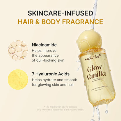 Medicube Glow Vanilla Hair & Body Fragrance Mist 100ml - Lahab Beauty | لهب بيوتي