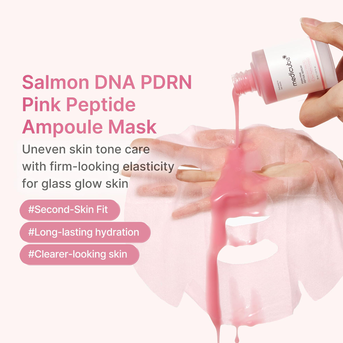 Medicube PDRN Pink Peptide Ampoule Mask 6EA - Lahab Beauty | لهب بيوتي