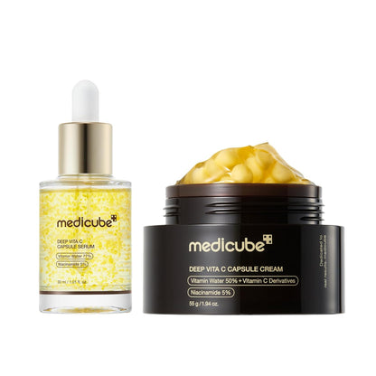 Medicube Deep Vita C Capsule Serum & Cream Duo - Lahab Beauty | لهب بيوتي