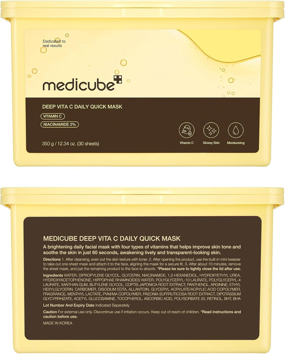 [Medicube] Deep Vita C Daily Quick 30 Sheet Masks | 30 Sheets - Lahab Beauty | لهب بيوتي