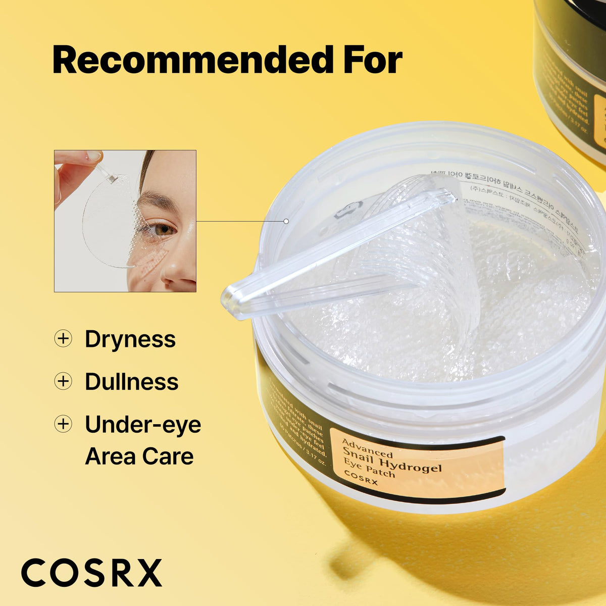 COSRX Collagen Gel Eye Patches 60pcs – PDRN / Peptide / Snail Mucin - Lahab Beauty | لهب بيوتي